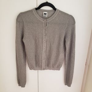 Missoni silver metallic cardigan mesh see through